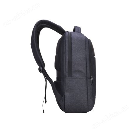 德克士皮具黑色电脑背包可装18寸笔记本适用于大中院校学生书包