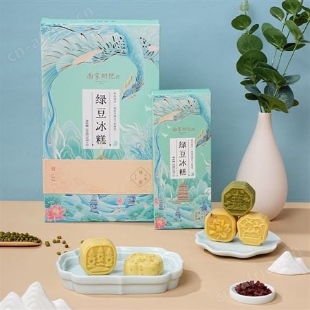 南宋胡记手工传统绿豆冰糕中式糕点点心杭州特产零食茶果子绿豆饼