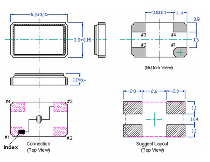 10MHZ无源贴片晶振常见规格及参数介绍