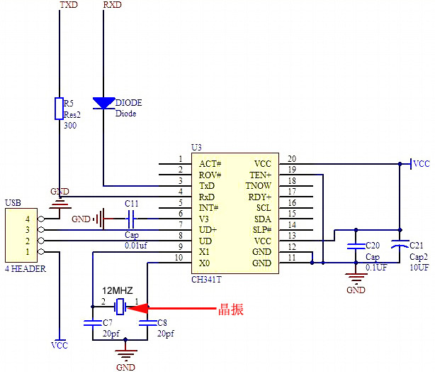 无源晶振电路中两端电阻/电容起什么作用？