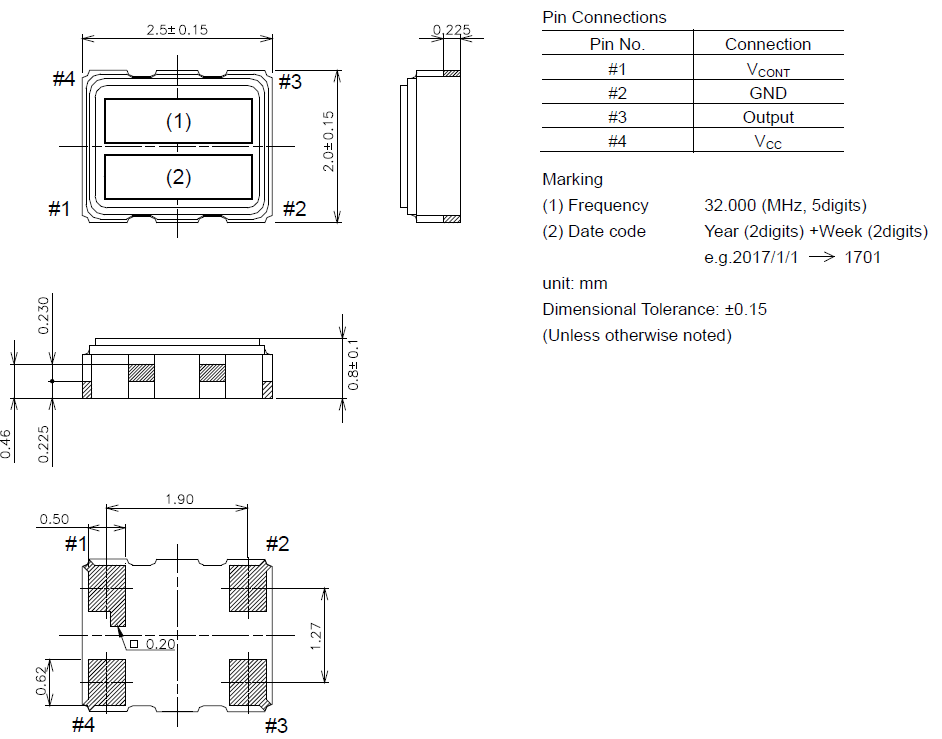 贴片晶振2520型号及规格参数介绍 贴片晶振2520型号及规格参数介绍